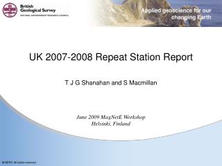 UK 2007-2008 Repeat Station Report