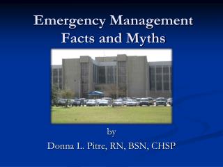 Emergency Management Facts and Myths