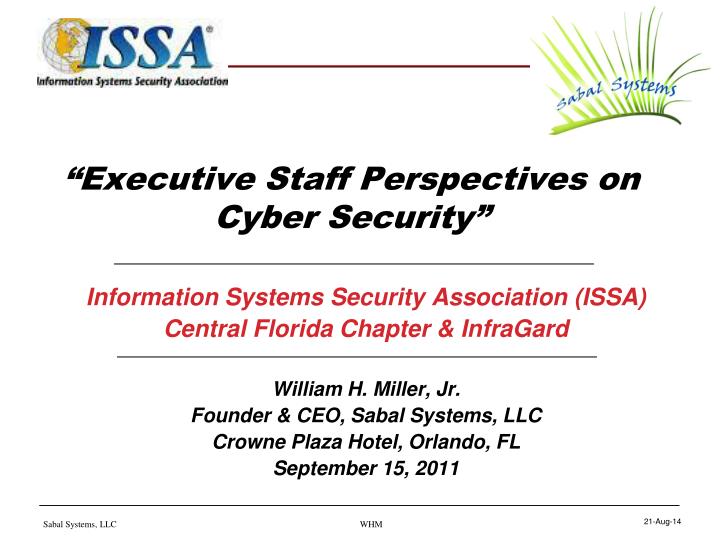 executive staff perspectives on cyber security