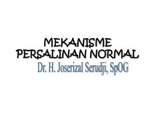 mekanisme persalinan normal