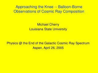 Approaching the Knee -- Balloon-Borne Observations of Cosmic Ray Composition