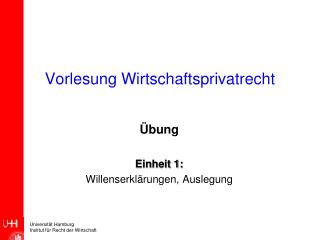 vorlesung wirtschaftsprivatrecht