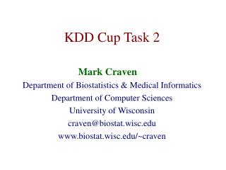 KDD Cup Task 2