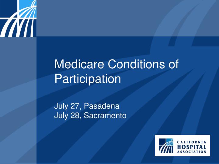 medicare conditions of participation