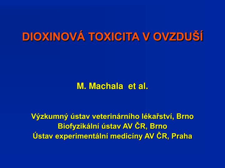 dioxinov toxicita v ovzdu