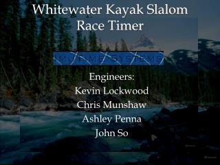Whitewater Kayak Slalom Race Timer