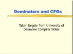 Dominators and CFGs - slide 1