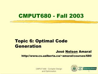 CMPUT680 - Fall 2003