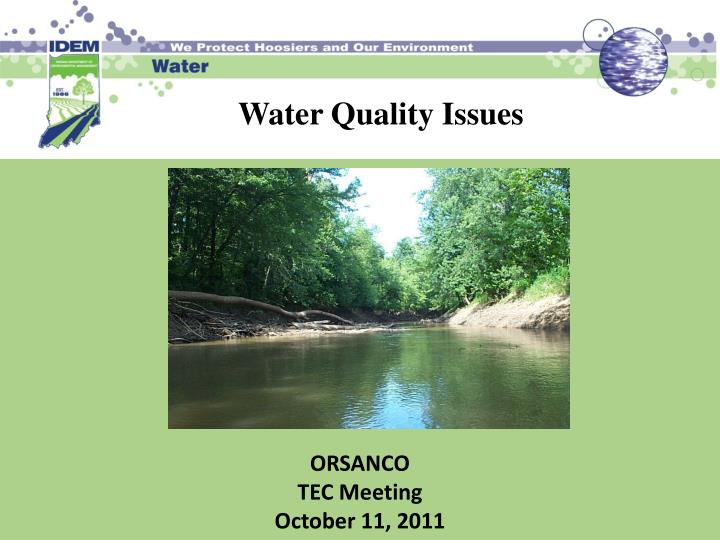 water quality issues