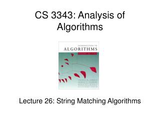 CS 3343: Analysis of Algorithms