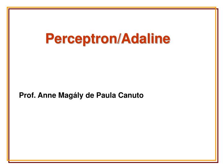 perceptron adaline