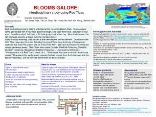 BLOOMS GALORE: Interdisciplinary study using Red Tides