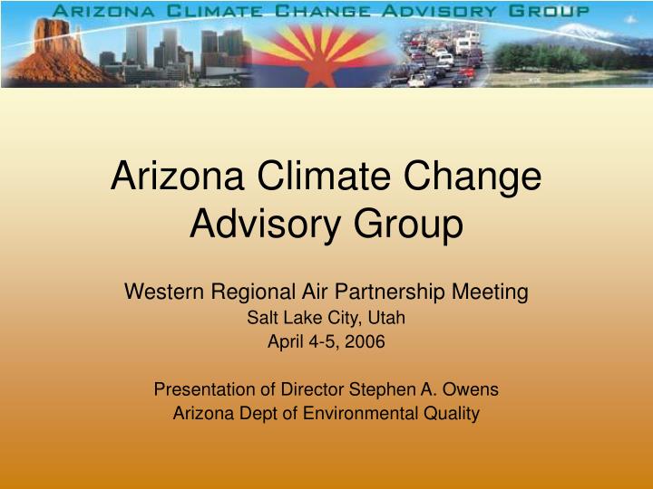 arizona climate change advisory group