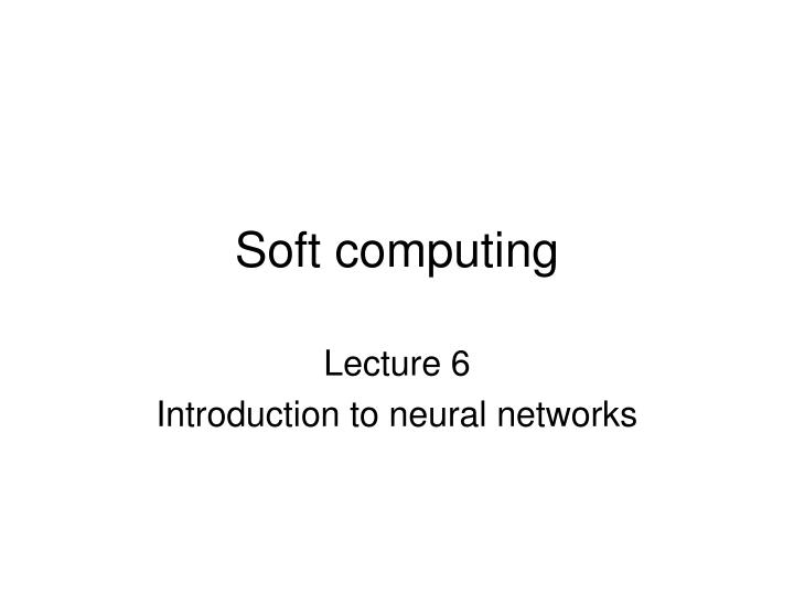 soft computing