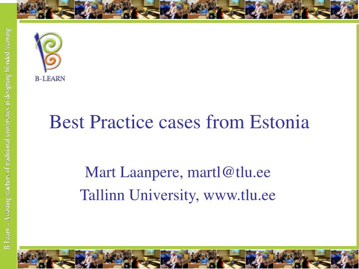 best practice cases from estonia