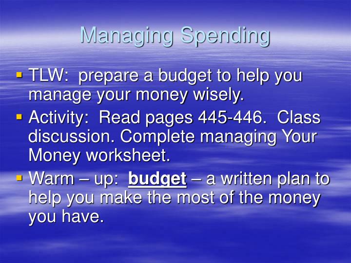 managing spending