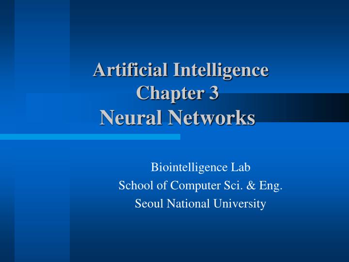 artificial intelligence chapter 3 neural networks