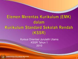 elemen merentas kurikulum emk dalam kurikulum standard sekolah rendah kssr