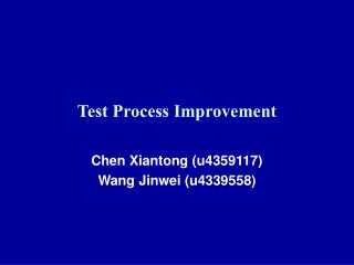 Test Process Improvement