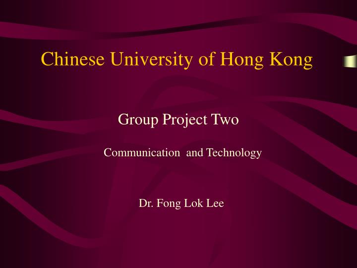 chinese university of hong kong