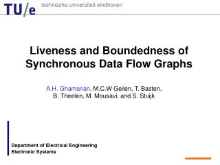 Liveness and Boundedness of Synchronous Data Flow Graphs