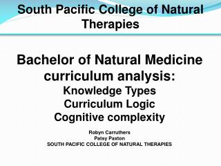 South Pacific College of Natural Therapies