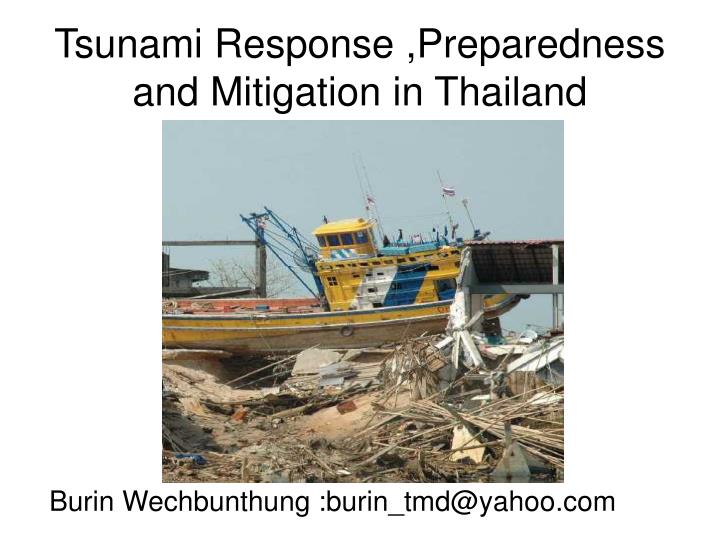 tsunami response preparedness and mitigation in thailand