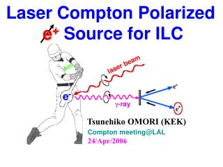 Laser Compton Polarized e + Source for ILC