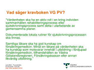 vad s ger kravboken vg pv