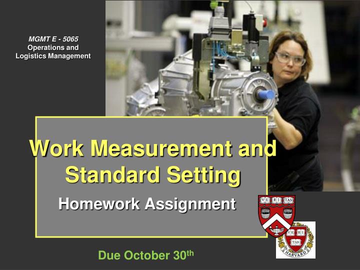work measurement and standard setting