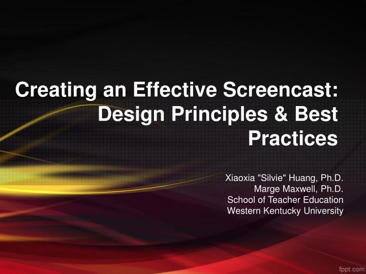 creating an effective screencast design principles best practices