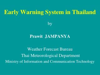 Early Warning System in Thailand