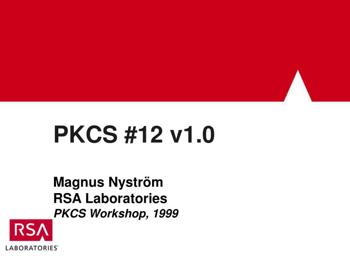 pkcs 12 v1 0