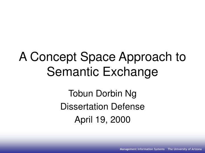 a concept space approach to semantic exchange