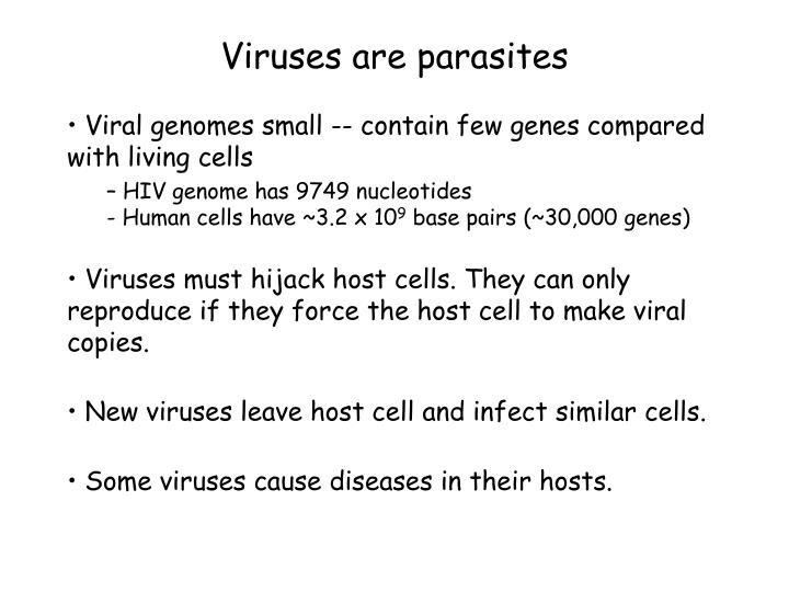viruses are parasites
