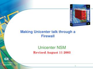 Making Unicenter talk through a Firewall