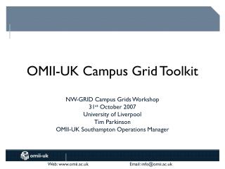 OMII-UK Campus Grid Toolkit