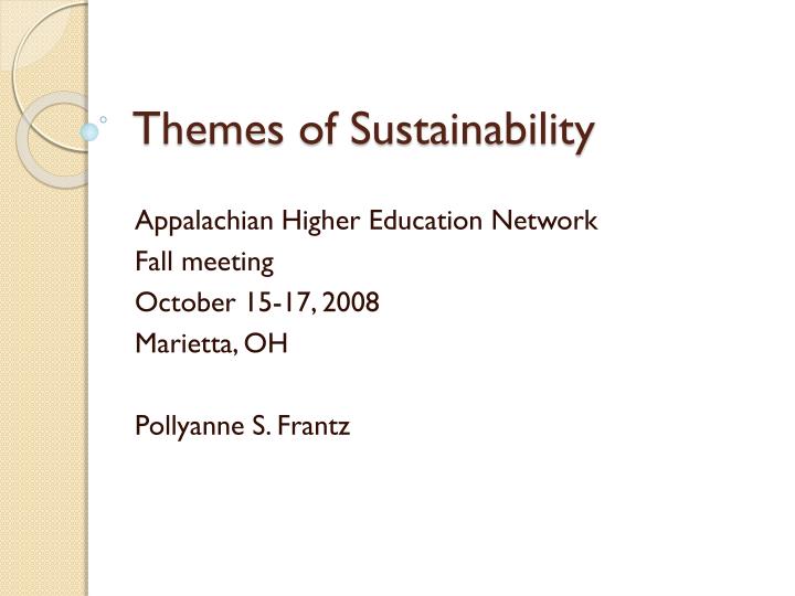 themes of sustainability