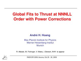 Global Fits to Thrust at NNNLL Order with Power Corrections