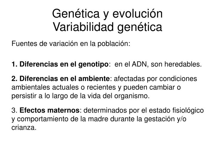 gen tica y evoluci n variabilidad gen tica