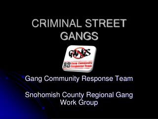 CRIMINAL STREET GANGS