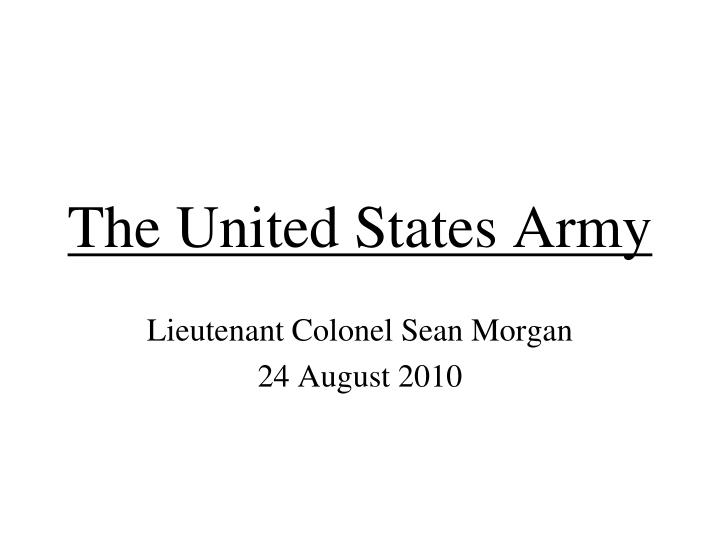 the united states army