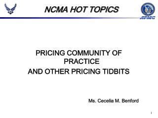 PRICING COMMUNITY OF PRACTICE AND OTHER PRICING TIDBITS