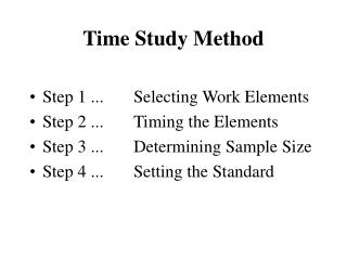 Time Study Method