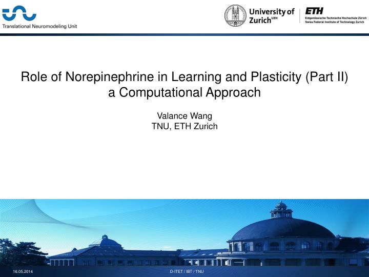 role of norepinephrine in learning and plasticity part ii a computational approach
