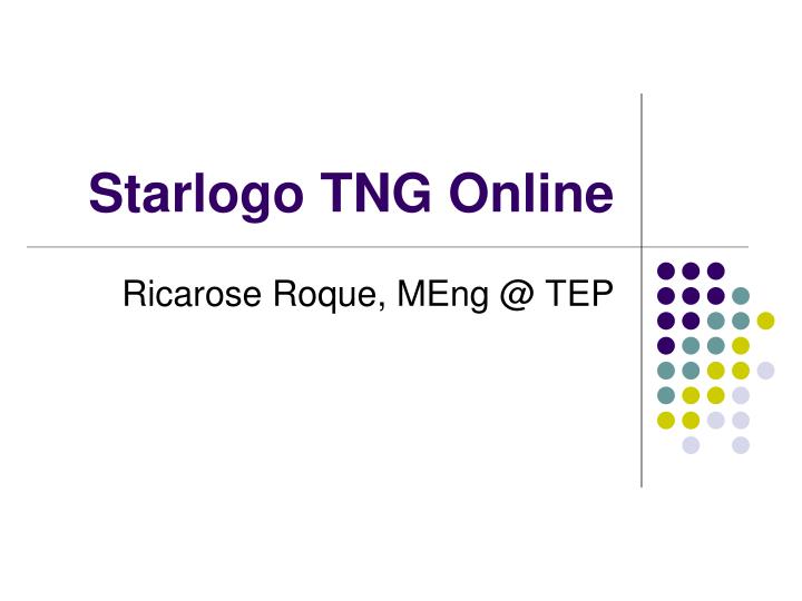 starlogo tng online