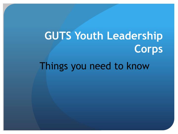 guts youth leadership corps