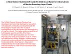 Innovative W-Band Cloud Radar for Marine Boundary Layer Cloud Observations - slide 1