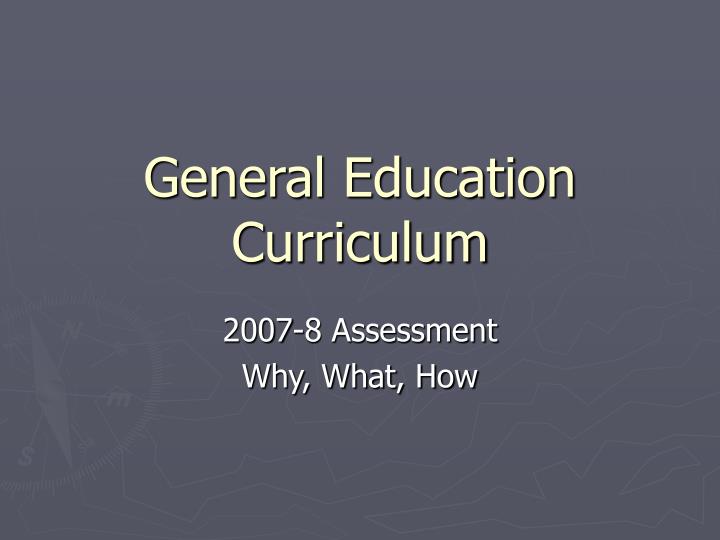general education curriculum