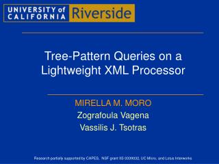Tree-Pattern Queries on a Lightweight XML Processor